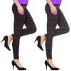 Leggings donna fantasia trattini 2 leggings